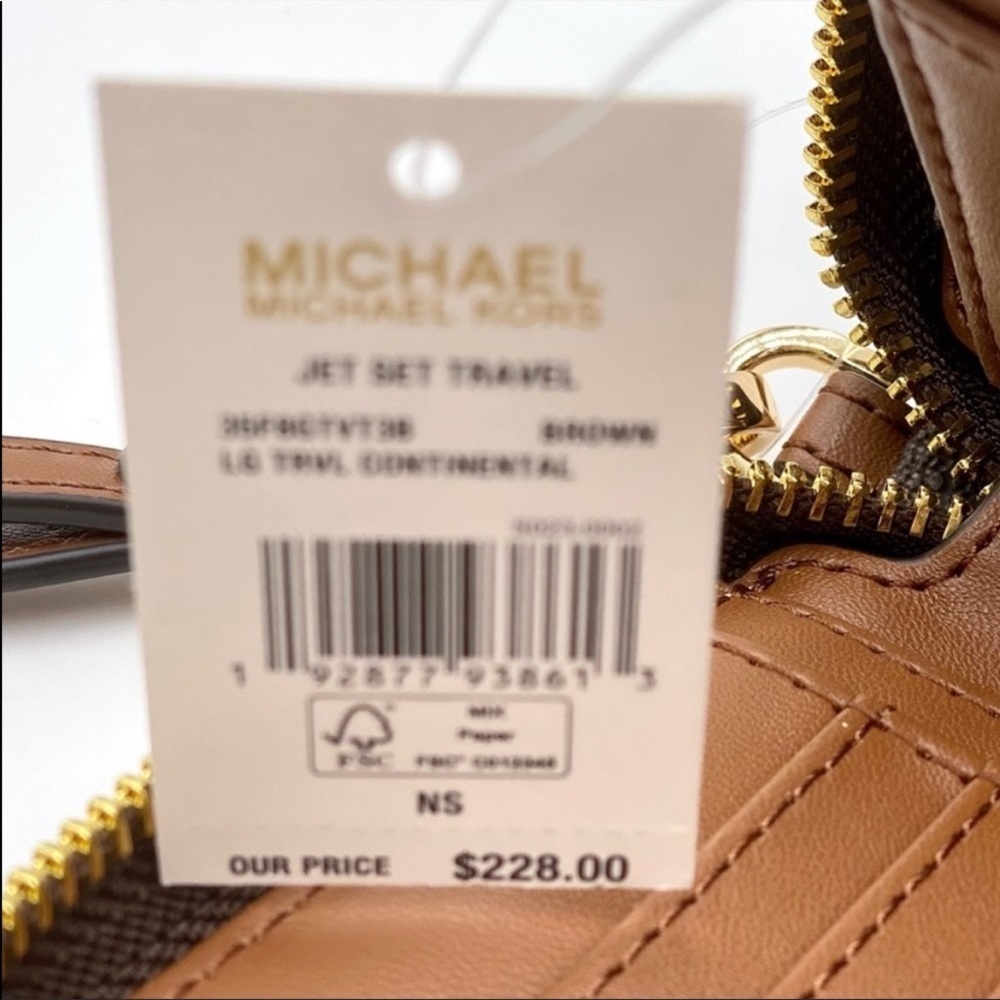 Michael Kors Large Continental Wallet Brown - Picture 9 of 9